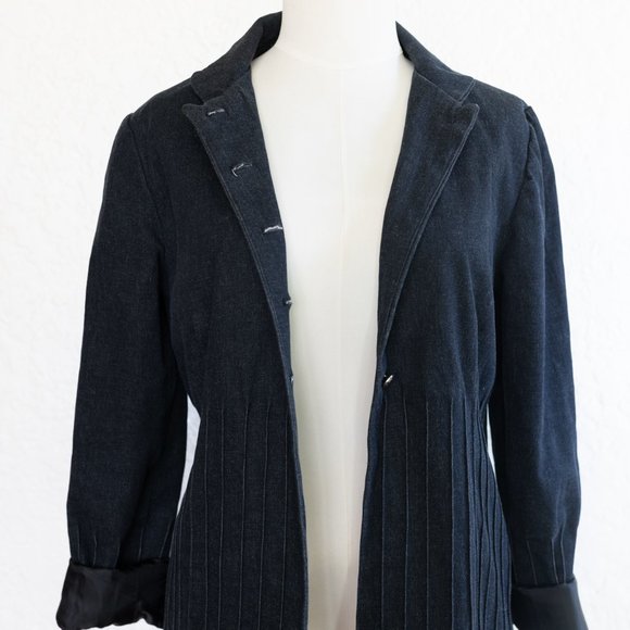 Vintage Jean Blazer and Poka Dot Blouse - Picture 6 of 11